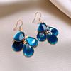 European and American exaggerated oil dripping water dripping fringed earrings temperament earrings earrings autumn and winter women