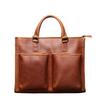 Retro Fashion Men'S Genuine Leather Laptop Bag Crazy Horse Leather Handmade Shoulder Oblique Span Bag Large Capacity Briefcase