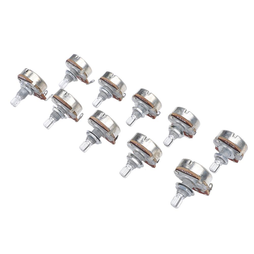 18mm Shaft Guitar Potentiometer Metal Audio Taper Potentiometers Electric Bass Guitar