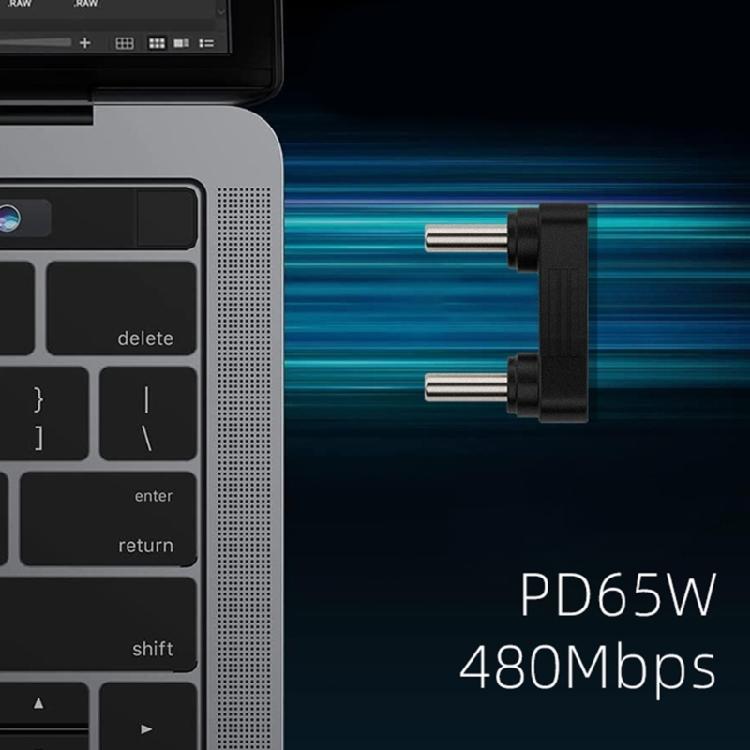PD 65W Charging Converter Power Charger Cable Connector U Shape Type-C Adapter