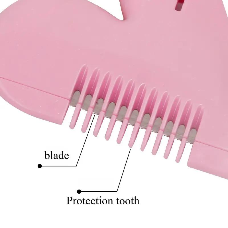 1PCS Cute Heart-shaped Double-sided Bangs Trimmer Safe Hairdressing Haircut Comb Double-sided Hair Cutting Hair Trimmer