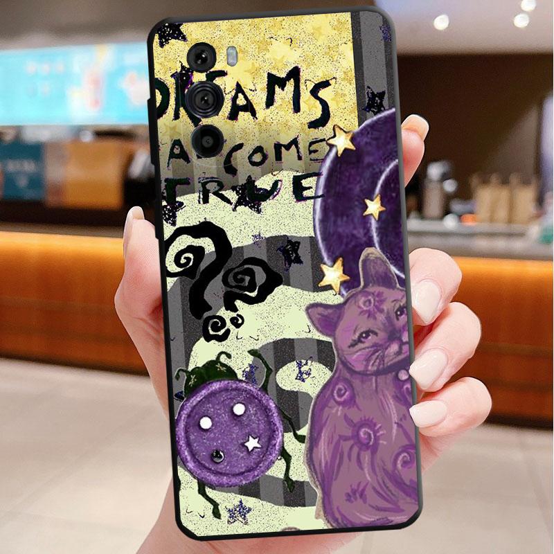Trippy Blue Alien Eyes Phone Case For Motorola Edge 60 50 40 Pro 60 50 40 30 Ultra Neo Fusion Moto G Play G Stylus G Carcasas