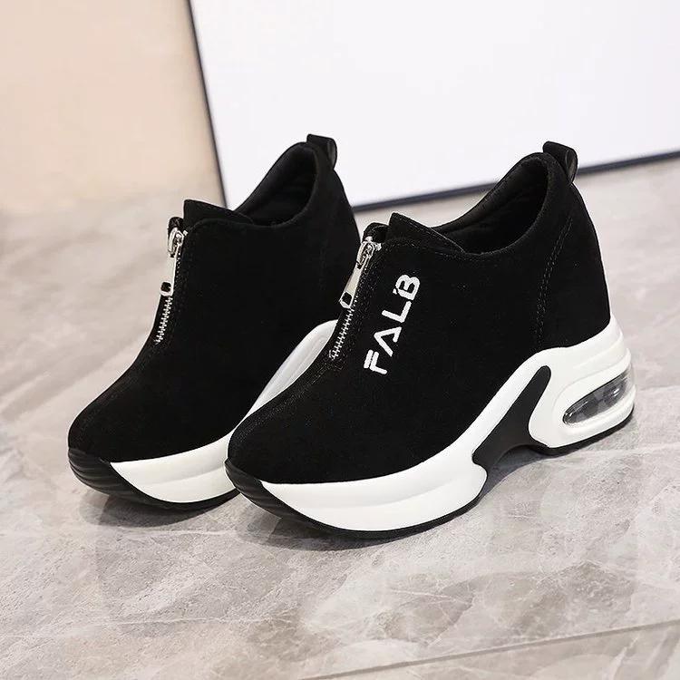 Women Sneakers with Platform Wedge Sneakers Women Shoe Casual Lady Vulcanized Shoes White Height Increase Shoes Women