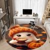 1PC Ghost Pumpkin Office Round Area Rug, Indoor Mat Suitable ForOffice, Under Office Chairs Bedroom Living Room Home Decor, Room Deco, D137