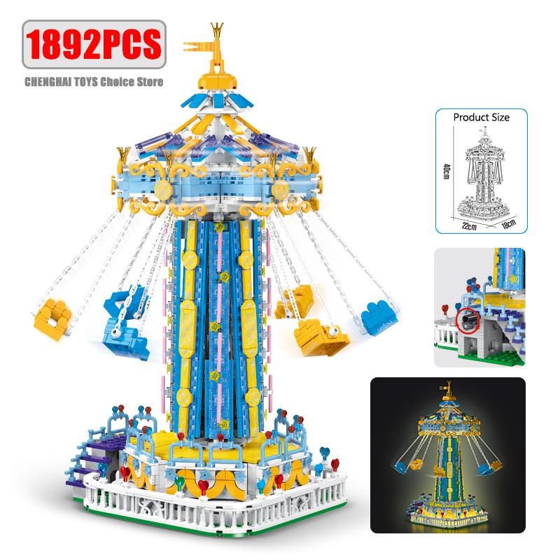 1892Pcs First-Class Creative First-Class Lighting First-Class Amusement First-Class Park First-Class Assembly First-Class Construction-Blocks