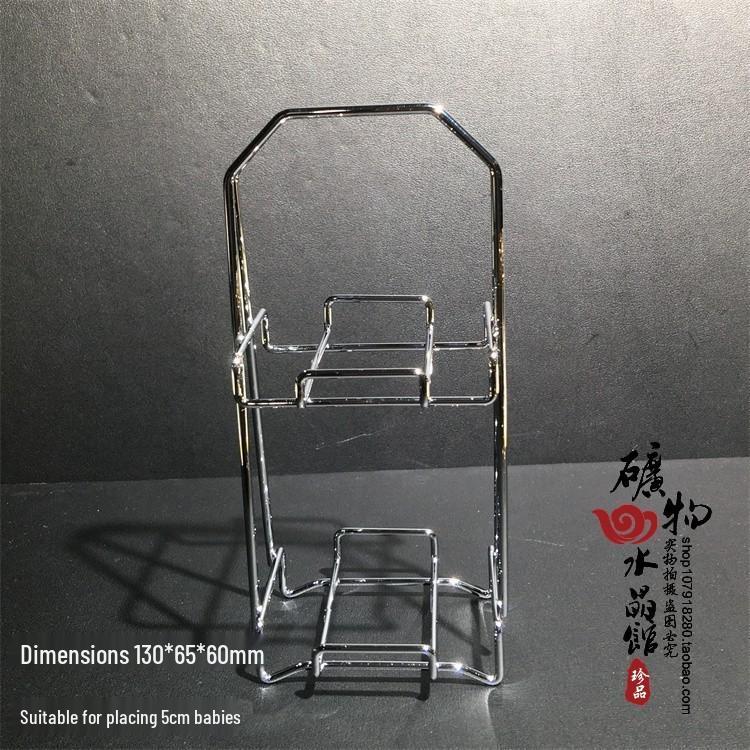 Wooden & Metal Mineral Crystal Ball Display Stand