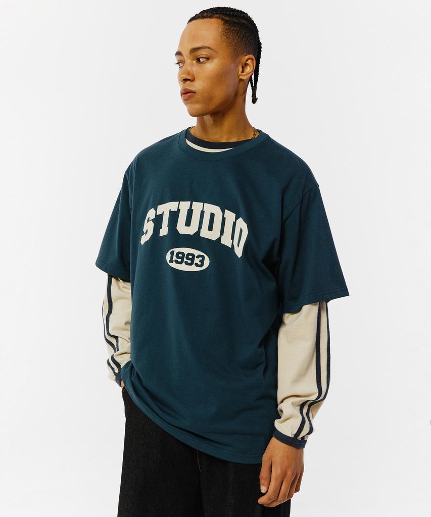 1993STUDIO Arch Logo T-Shirt_Green