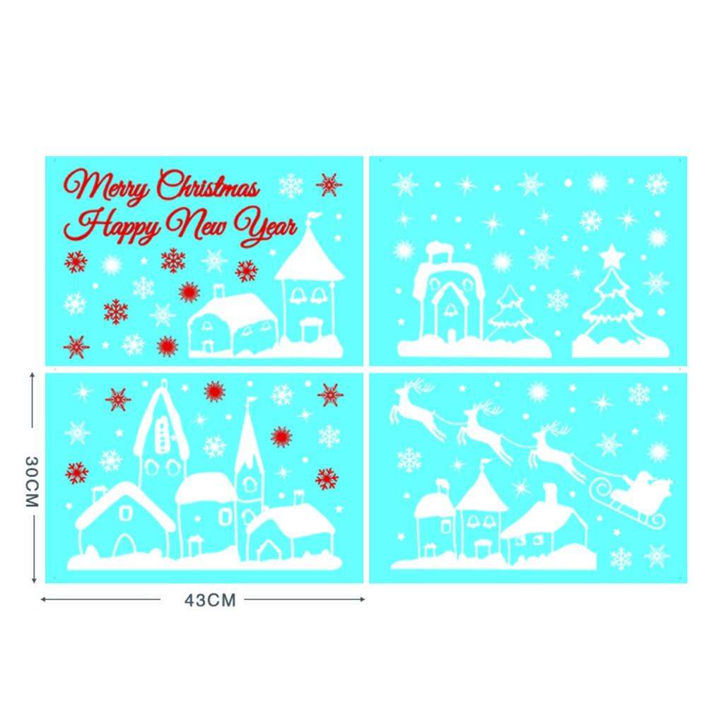 1 Set Snowflake Cling Decals Stikcers Window Snowflake Cling Stickers