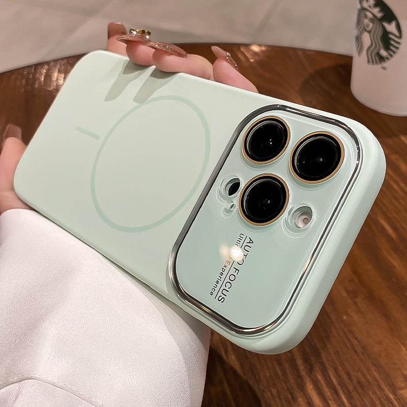 

Apple 17 iPhone Case: Magnetic Silicone Protective Cover with Large Window & Thin Ring for iPhone 16/15 iPhone 15