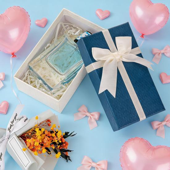 Cutie Cadou de Ziua Îndrăgostiților cu Fundă din Panglică Nuntă Domnișoară de Onoare Cadou de Ziua de Naștere Cutie de Ambalaj cu Capac Bomboane Ruj Bijuterii