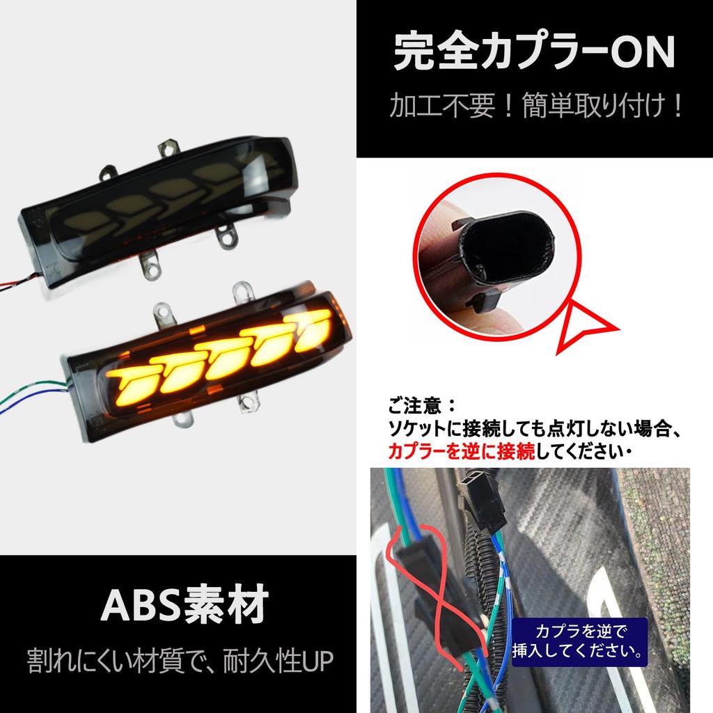 Toyota Model Flst-001 Dot Alphard/Vellfire 20 Series Sequential Door Mirror Turn Signal, Fully Flashing,