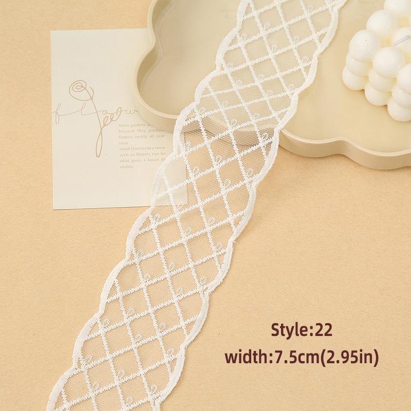1Yards 4cm-8.5cm Wide Lace Fabric Ribbon Trim DIY Craft Clothing Sewing Supplies Curtains Tablecloths Decor Hair Bow Accessory