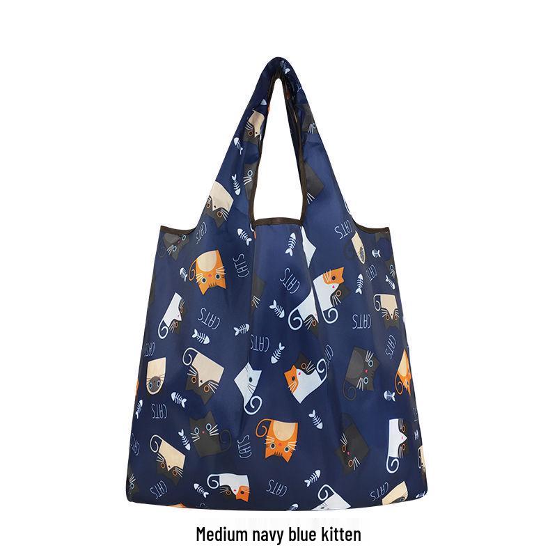 Складная Экологичная Мультяшная Сумка-тоут для покупок - Водонепроницаемая, Вместительная, Портативная Сумка-шоппер на плечо