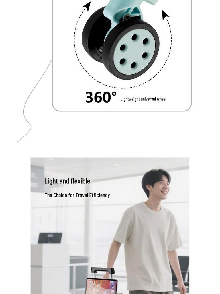 24-Inch Silent Universal Wheel Suitcase with Front Opening and Combination Lock