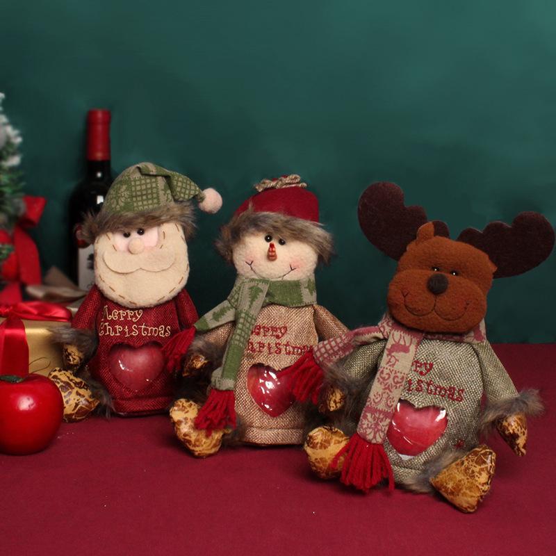 Christmas Apple Bag, Santa Snowman Candy Bag, Christmas Eve Children'S Gift Bag