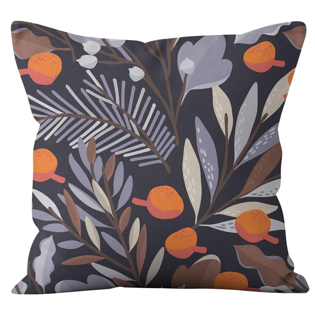 New Modern Simple Flower Leaf Print Pillowcase Home Sofa Cushion Cushion Cover