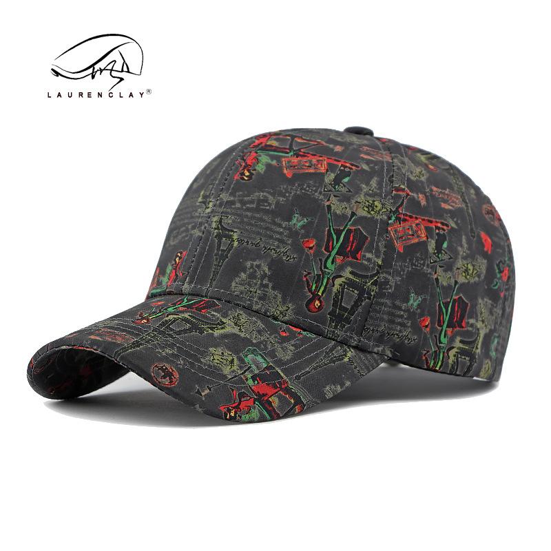 Spring new hat women's fashion printing sunscreen visor personalized hardtop baseball cap men's cap