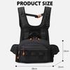 Scratchproof Bag Multiple Compartment Chest Pack Splashproof Backpack with Reflective Strips Portable Fishing Chest Bag