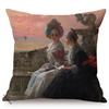 Famous Netherlands Painter Frans Hals Realism Painting Sofa Decorative Cushion Cover Elegant Lady Vintage Portrait Pillow Case