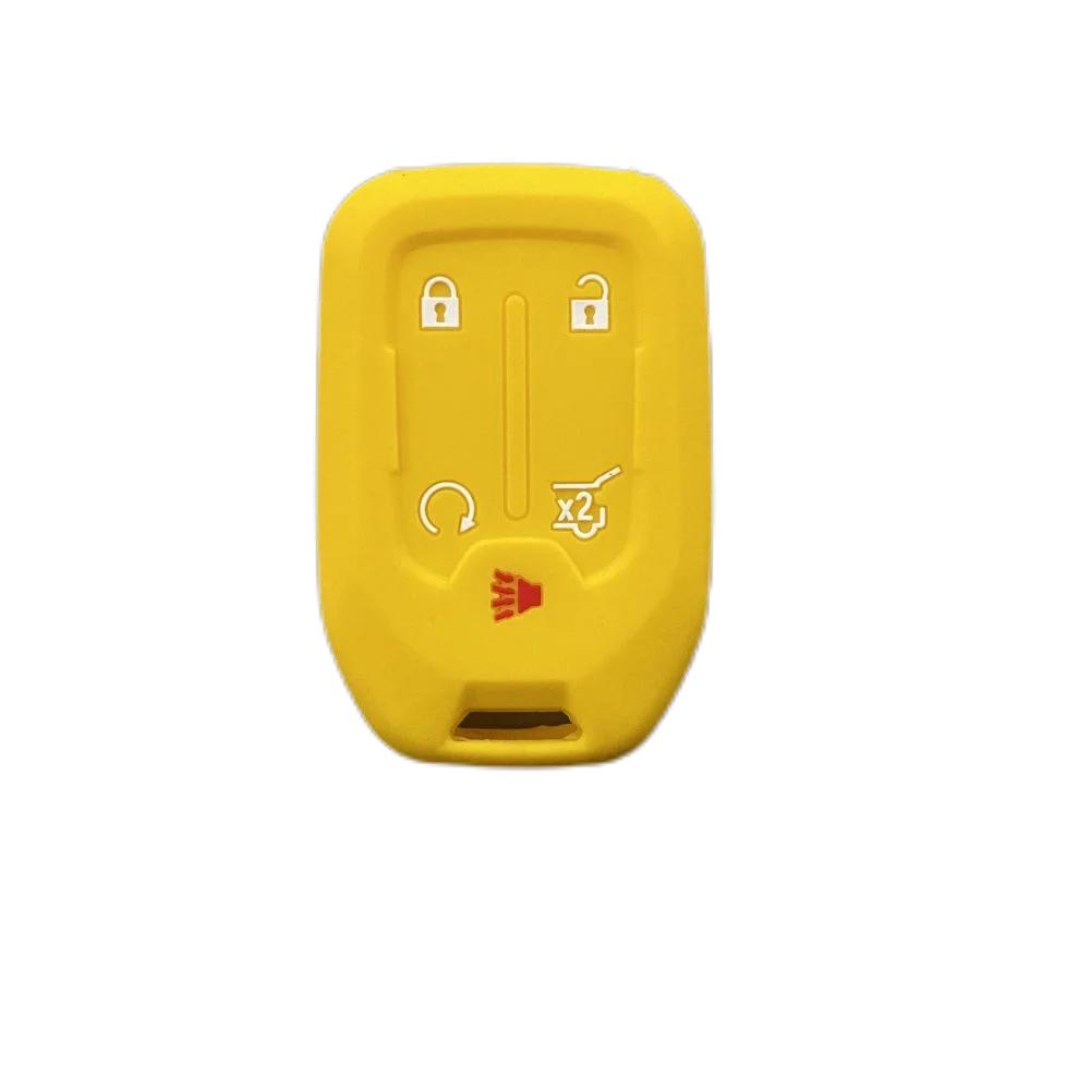 5 Buttons Silicone Car Key Case Skin Protector Cover for Chevrolet Tahoe Silverado Suburban GMC Terrain Acadia YUKON XL Sierra