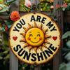 Vintage Round Iron Wall Art You Are My Sunshine Metal Sign Rustic Home Decor Gift