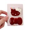 Ankola Red Bowknot Kitten Hair Clip for Girls - Sweet Hairpin Accessory