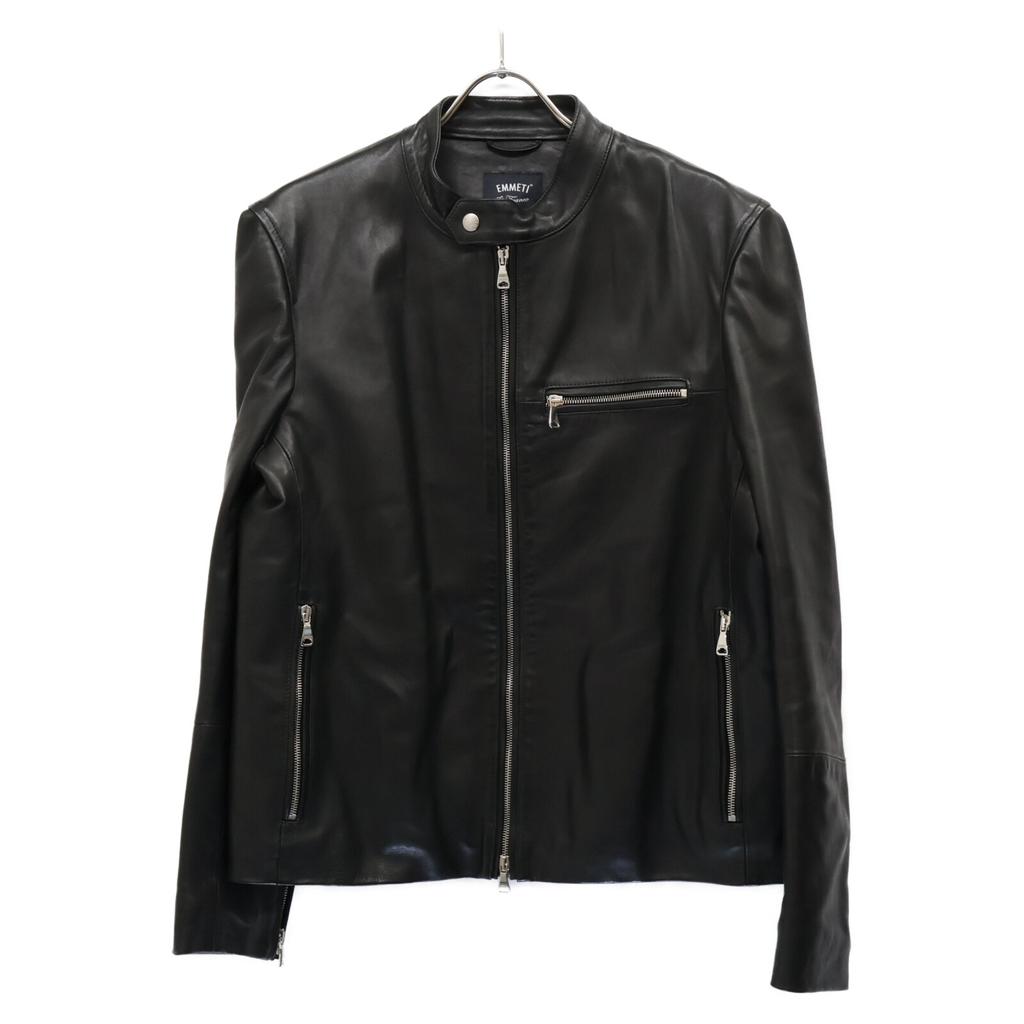 EMMETI Andrea Padded Single-breasted Lambskin Jacket Jacket 50 blackUsed