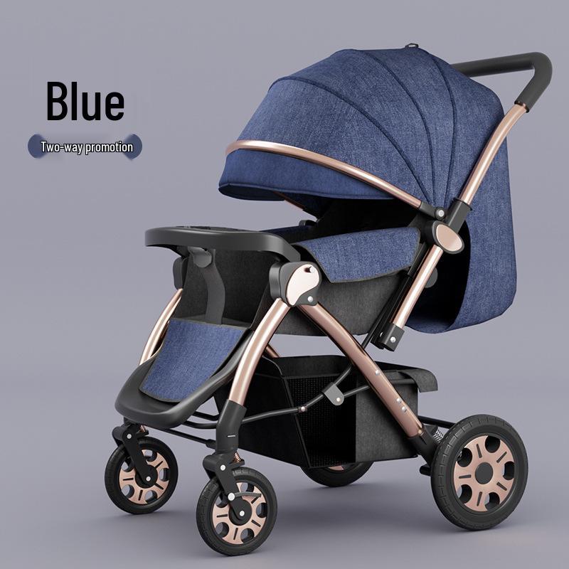 High Landscape Multifunctional Baby Stroller: Sit & Lie, Folding, for Children 0-4 Years, Portable for Outdoor Use