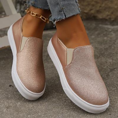 Fashion Shoes for Women Autumn Fashion Slip On Platform Wedges Comfortable Plus Size 36-43 Flats Sneakers Sequin Zapatos De Mujer