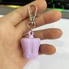 Initial Letter Keychain Caps for Lip Balm Replacement Cover Stylish Key Holder Practical Present for Women and Girls