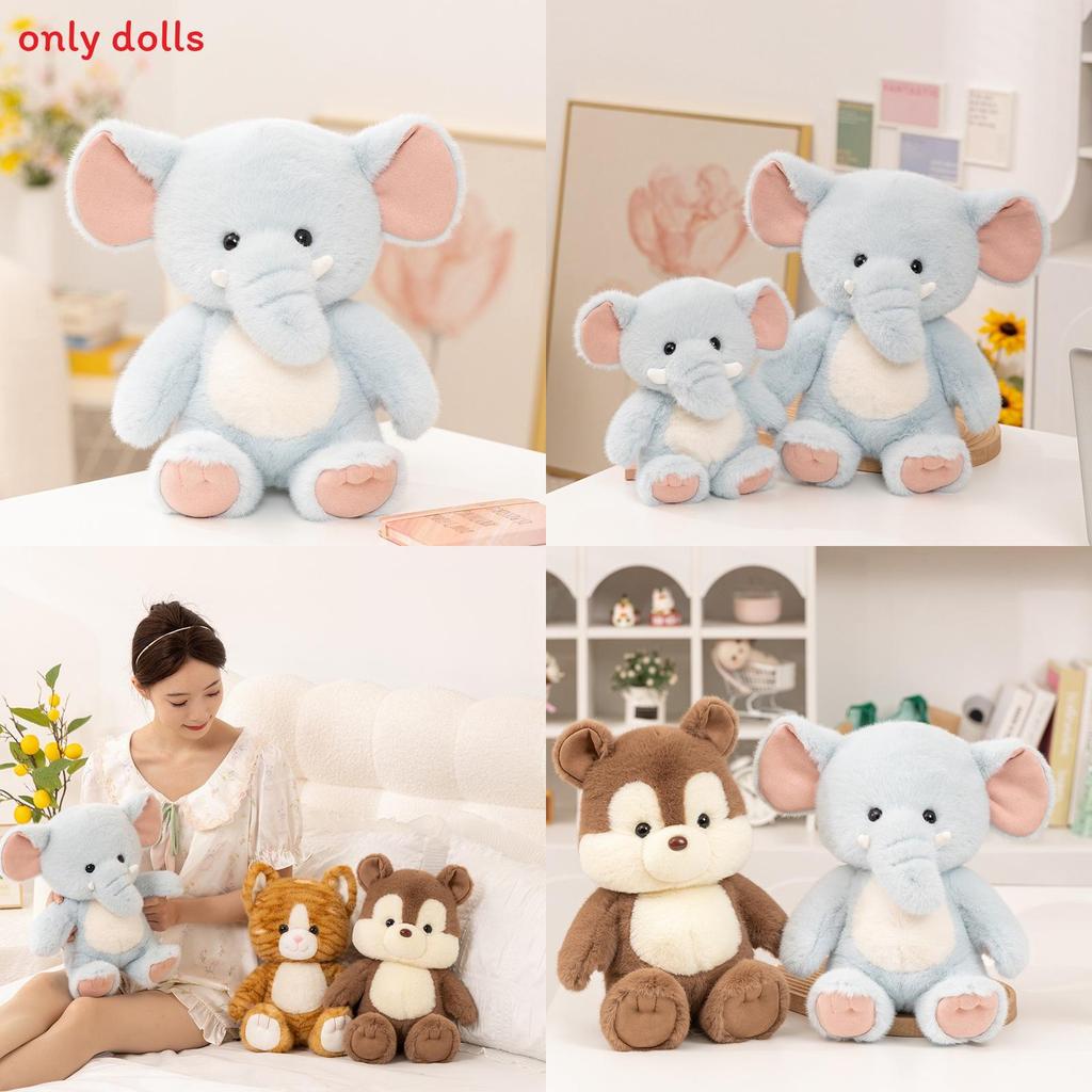 Brinquedo de Pelúcia Esquilo e Elefante de Desenho Animado Com Personagens de Desenho Animado de Esquilo e Elefante Para Presente de Aniversário de Crianças