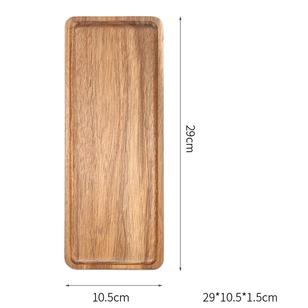 Japanese Wood Coffee Tray Rectangle/Oval Food Cup Plate Dessert Candy Wooden Tableware Plate Gongfu Tea Tray Kitchen Supplies