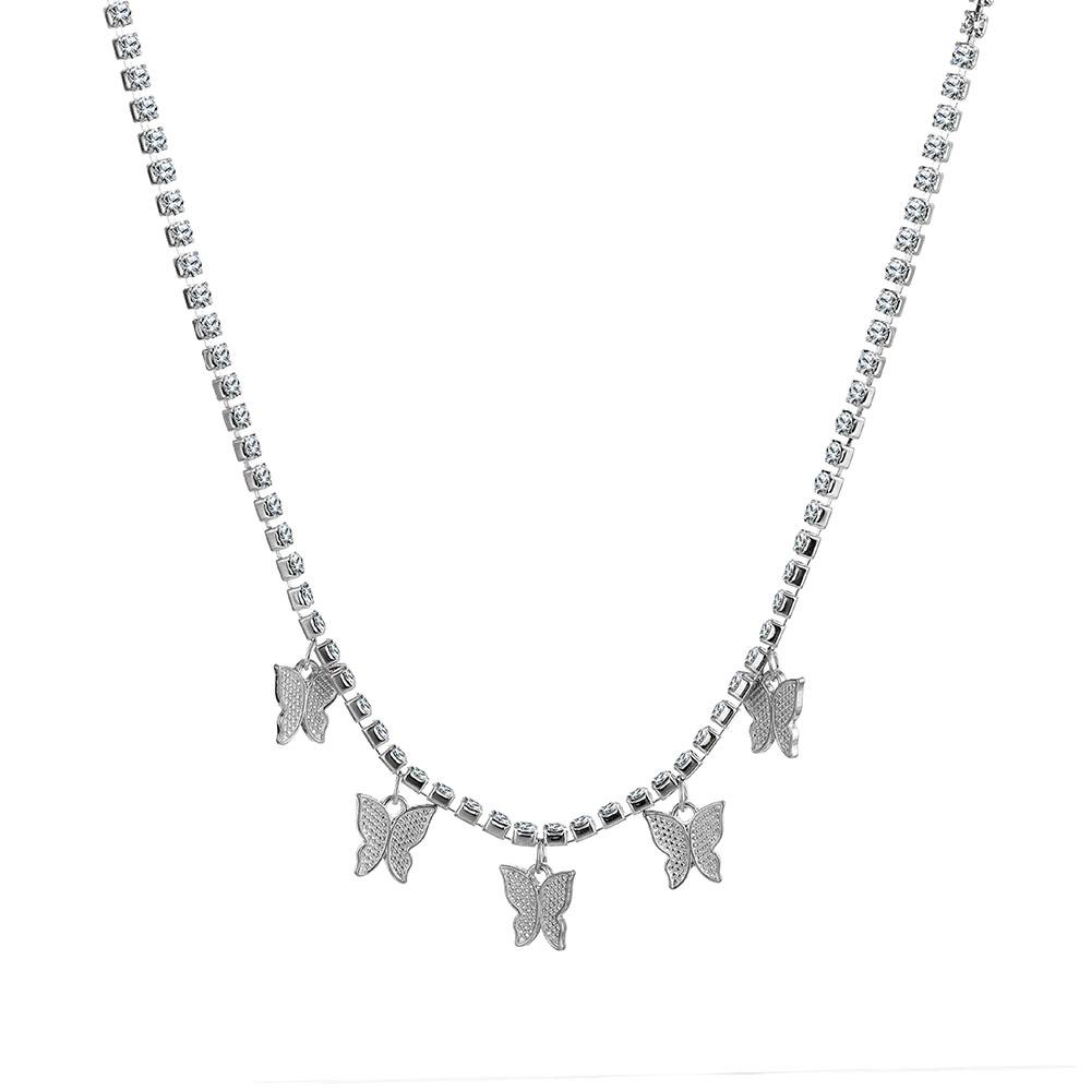 Schmetterlingskette Schmetterlingsanhänger Halskette Damen Schlüsselbeinkette Mode Damen Schmuck Mädchen Geschenk