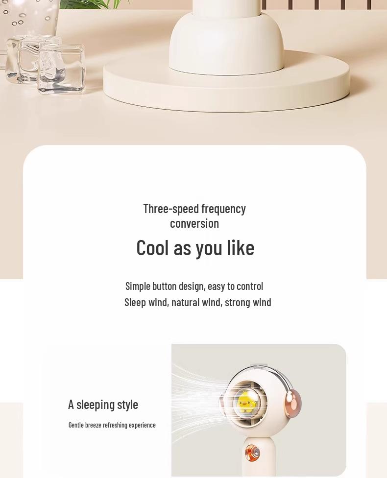 Silent Mini Portable Humidifying Fan for Office, Desktop, or Dorm Use