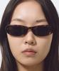 Hangeul Flat Oval Sunglasses Leopard Print