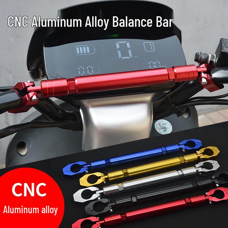 Aluminum Alloy Motorcycle Handlebar Extension Crossbar Adjustable Handlebar Balance Bar - Blue