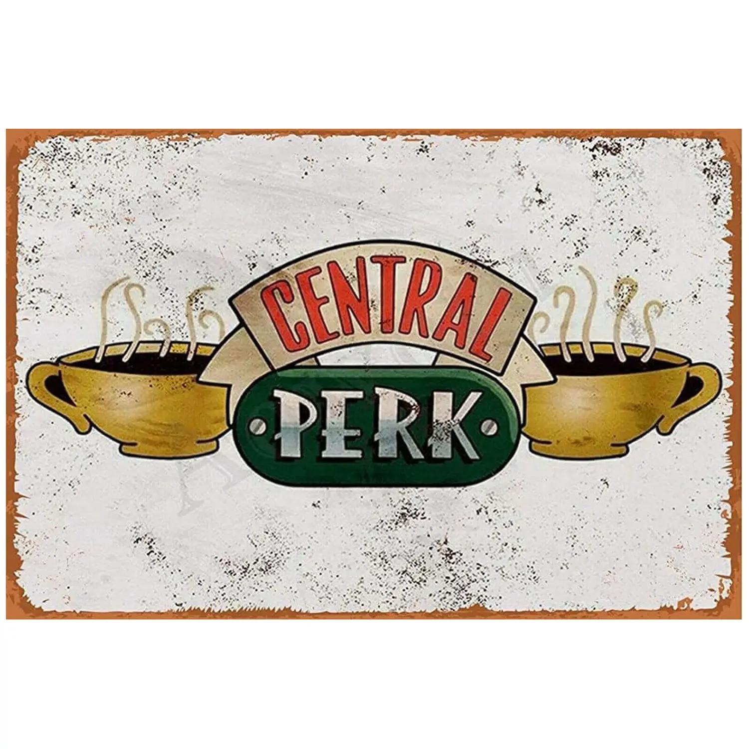 

TV Show Central Perk Friends Metal Signs Decor Poster for Cafe Bar Pub Club Tin Sign Decorative Plaques Painting Wall Decoration 20x30 cm