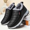 Women S Winter Fleece Lined Snow Boots Non Slip Couple Walking Shoes