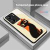 Kočky pijící kávu pro Xiaomi Redmi 13C Note13 12 Pro Plus 5G Note 9 13T Pro POCO X6 F5 F6 Černý kryt na telefon z tvrzeného skla