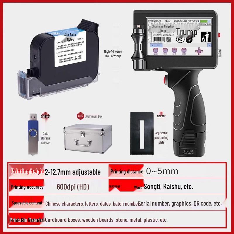 Chuangpu T1 Handheld Inkjet Printer for Large Font Date and Number Coding