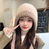 Lei Feng Hat Women's Autumn and Winter Korean Version Thickened Warm Ear Protection Knitted Woolen Hat Large Head Circumference Balaclava