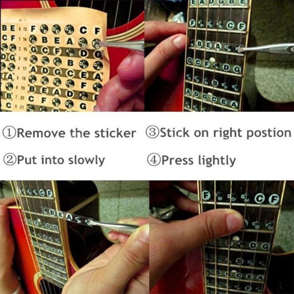 Musical Scale Guitar Chord Stickers Fretboard Sticker Guitar Scales Stickers Guitar Note Sticker