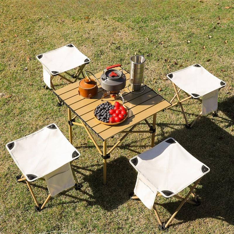 Ultra Lightweight Portable Hiking Campstool Foldable Fishing Stool Camping Picnic Stool Durable Sturdy Folding Chairs with Storage Pocket Outdoor Gear