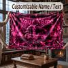 Decorative Artwork Theme Throw Blanket Custom Name Text Personalized Blanket Soft Cozy Blanket for Home Sofa Bed