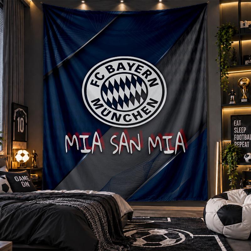 Nástěnná tapiserie s potiskem Bayern Mnichov, látka do obývacího pokoje, ložnice, domácí dekorace