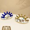 Multifunctional Ring Display Rack Earring Necklace Jewelry Storage Organizer Evil Eyes Ceramics Storage Tray Makeup Table Decor