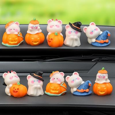 New Car Ornaments Creative Halloween Ghost Pumpkin Bear Doll Auto Centre Console Dashboard Decoration DIY Handmade Accessories