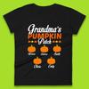 Personalised Grandma's Pumpkin Patch Your Name Halloween Grandma Pumpkin With Grandkid Names Gift Womens Tee T Shirt Mens Tops Unisex Top