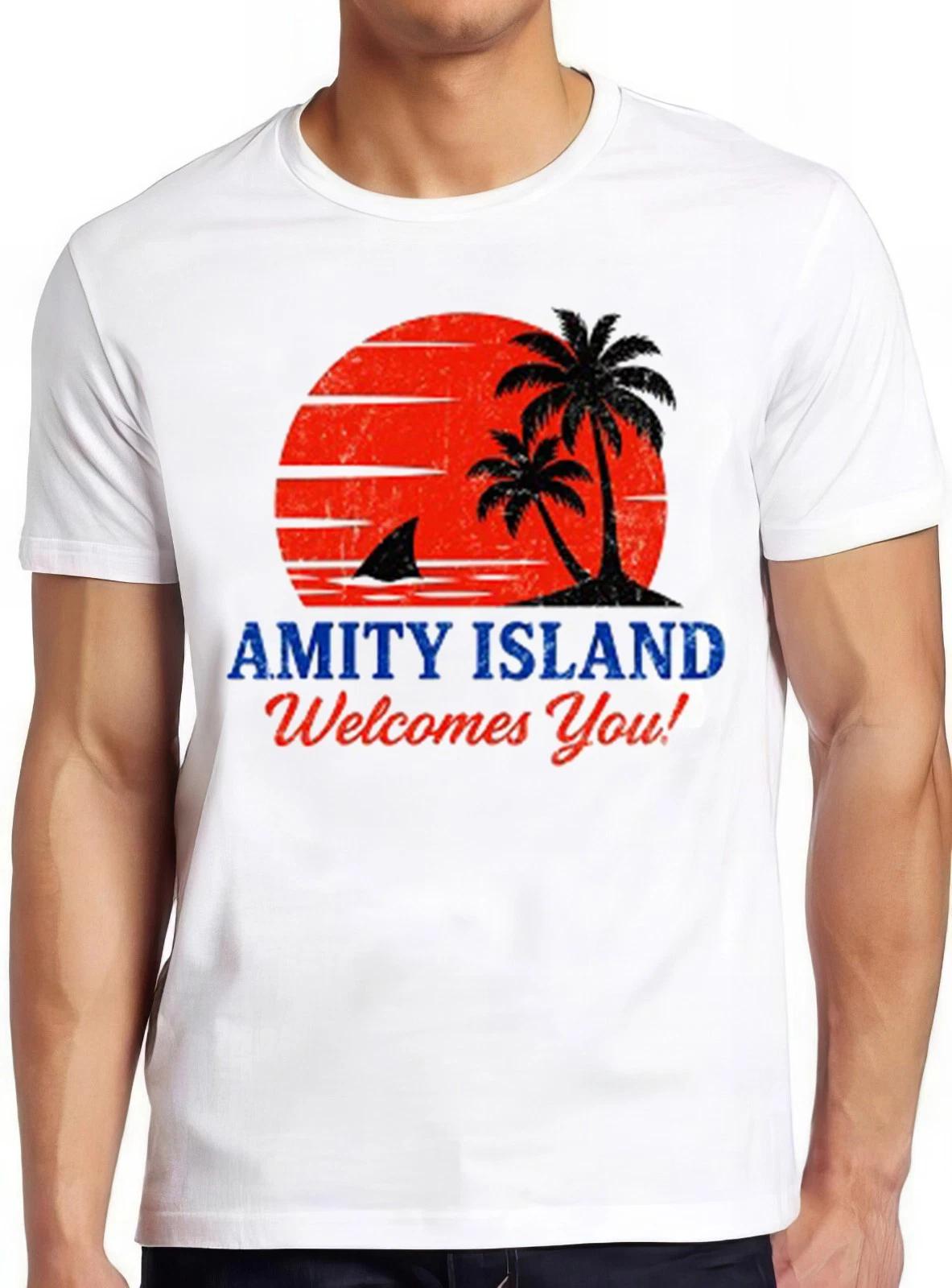 Amity Island Welcomes You 70s Film Quints Funny Gift Tee T Shirt 2821 XXXL