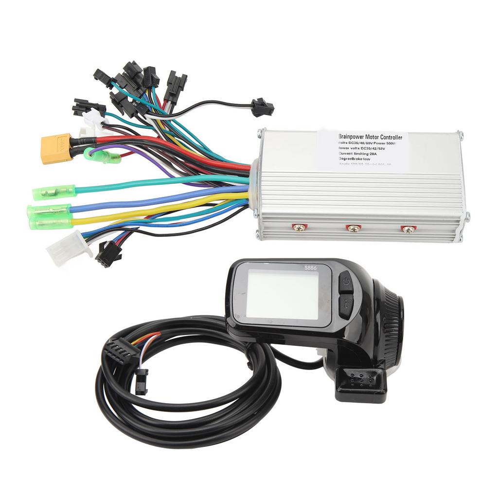 Brushless Motor Controller 36V 48V 60V 500W 28A 3 Mode Sine Wave Motor Speed Regulator with Display